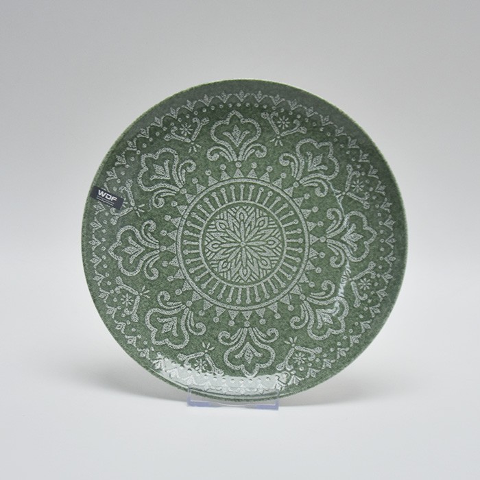 Green Elegant Tableware With Embossed
